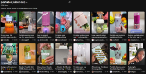 Tik Tok Screenshot of Juicer videos